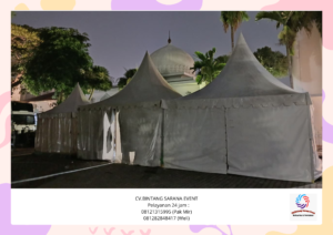 Rental Tenda sanafil atap Kerucut Putih Dan toilet portable jakarta