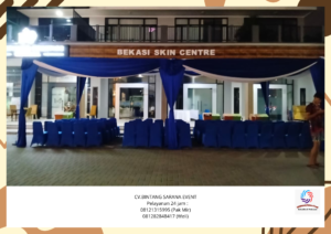 Sewa Tenda Plafon Poni Biru Dan Toilet Portable Jakarta