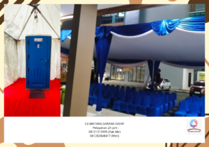 Sewa Tenda Plafon Poni Biru Dan Toilet Portable Jakarta