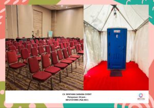 Sewa kursi event type susun stainles dan toilet portable area bekasi