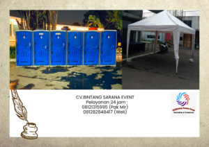 Rental Tenda Bazar Putih Dan Toilet Portable Area Depok