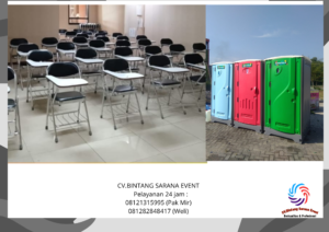 Rental Kursi Kuliah Dan Toilet Portable Tegal