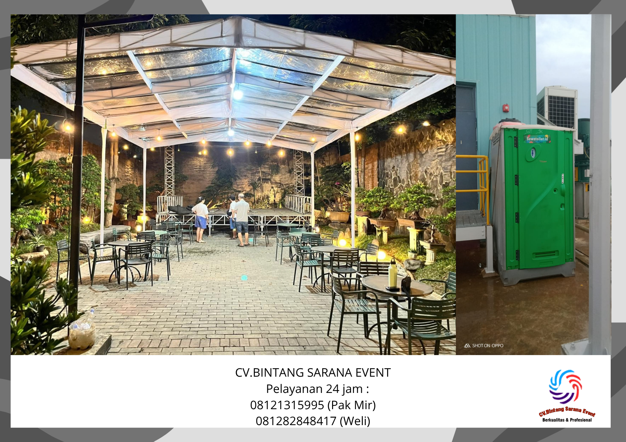 Sewa Toilet Portable Dan Tenda Hanggar Trasparan Jakarta