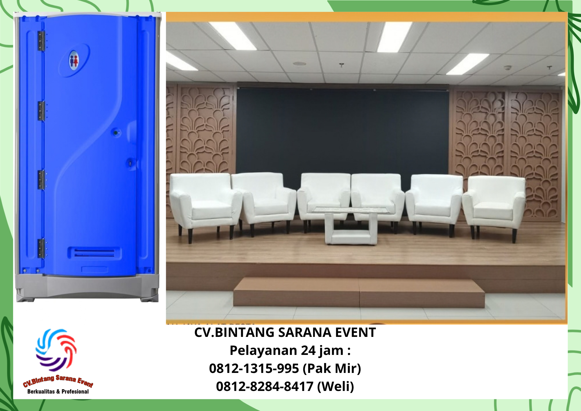 Sewa Toilet Portable Dan Sofa Scandinavia Bogor