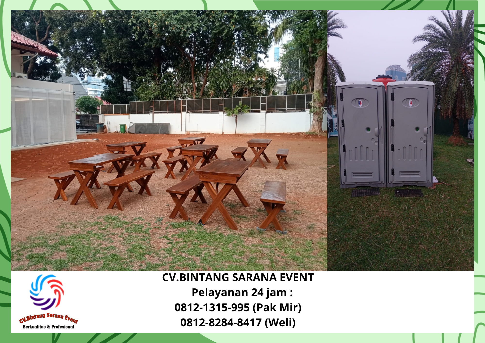Sewa Toilet Portable Dan Meja Bangku Taman Tangerang Selatan