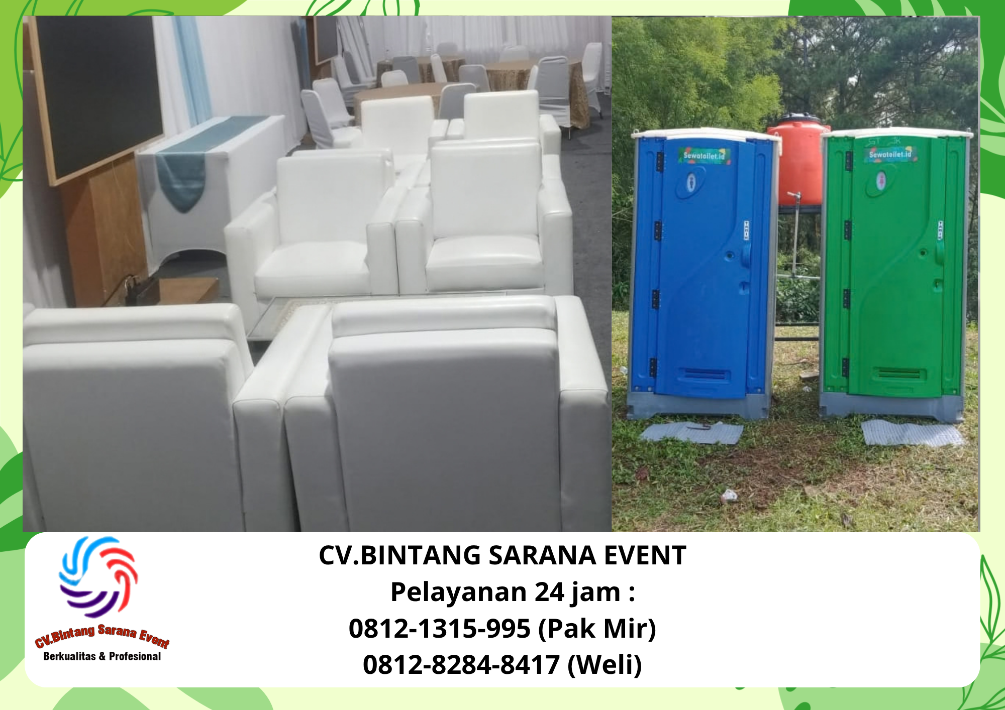 Rental Toilet portable Dan Aneka sofa jakarta 0812-1315-995