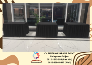 Jasa Sewa Toilet Portable Dan Meja Kotak Skirting Hitam Jakarta 08121315995