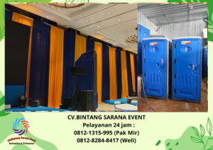 Jasa Sewa Toilet Portable Dan tirai Filamin Putih purwakarta 08121315995