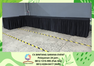 Rental Meja IBM Cover Merah Dan Kursi Futura Cover Putih Tangerang