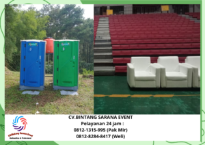 Rental Toilet Portable Dan Sofa Putih Single Seater Tangerang