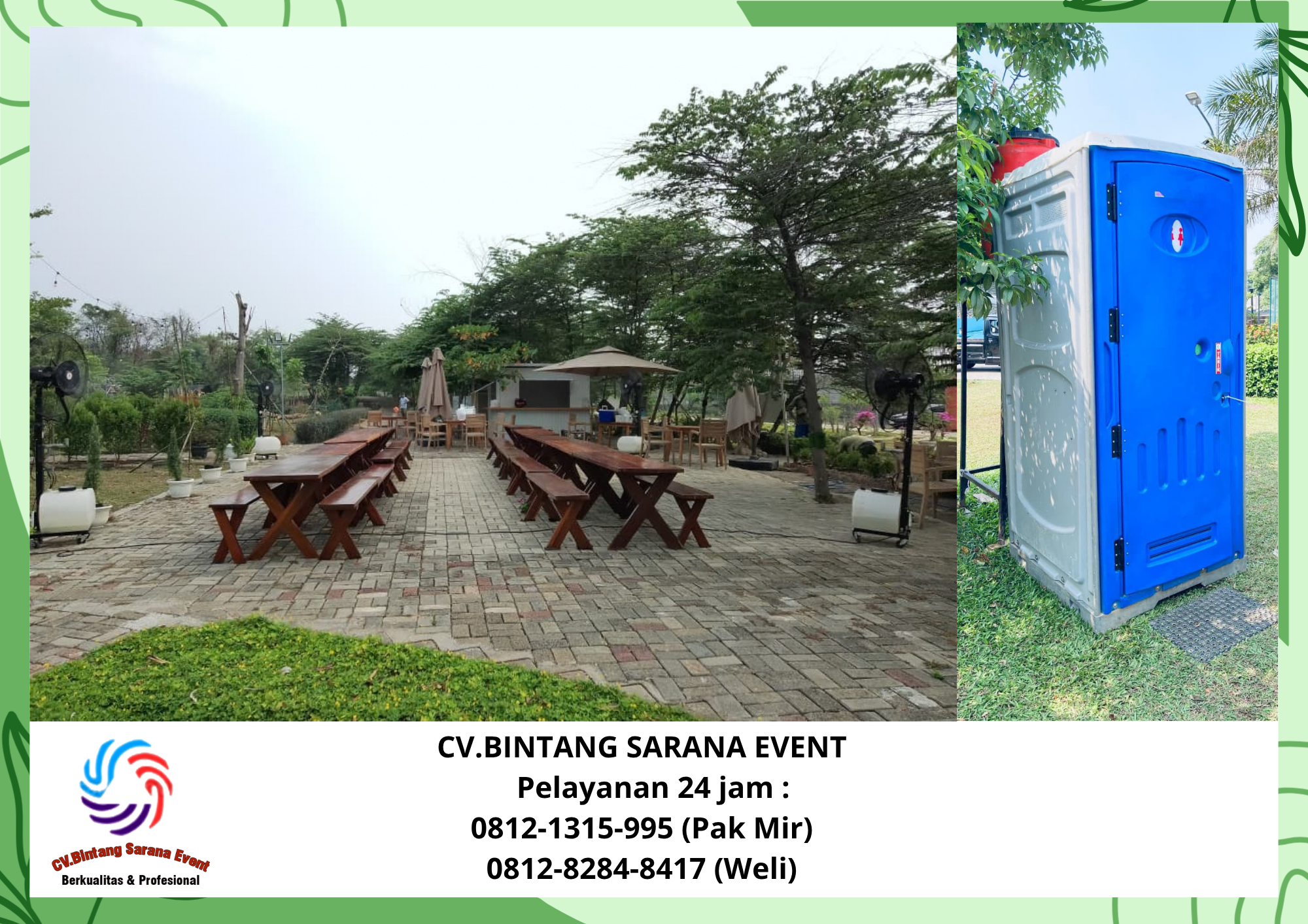 Sewa Toilet Portable Dan Meja Kursi Taman Tangerang 0812-1315-995