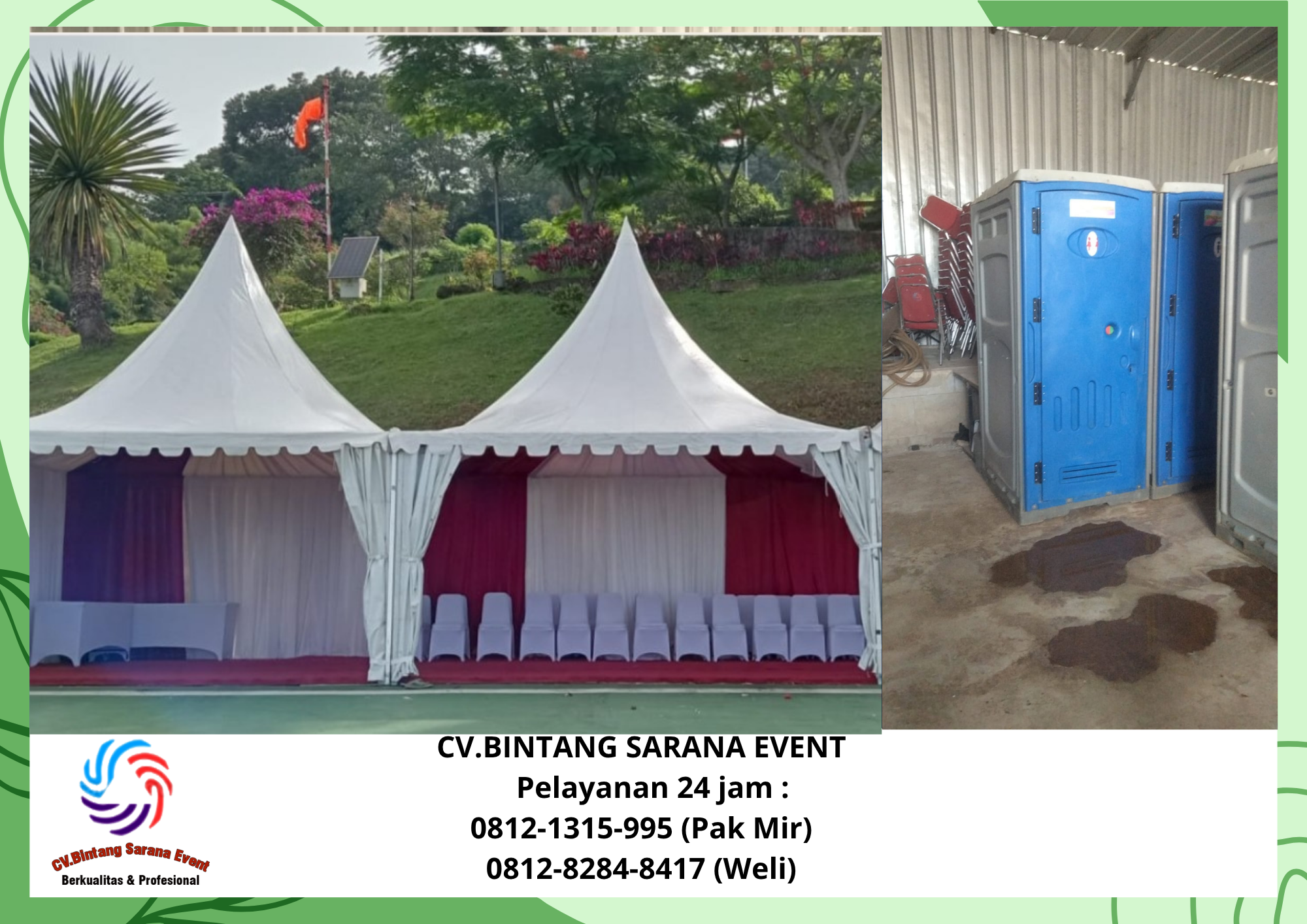 Sewa Toilet Portable Dan Tenda Kerucut Sarnafil Bekasi 08121315995
